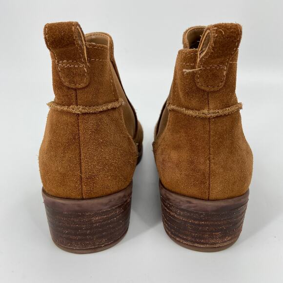 Steve Madden Ankle Boot Size 7.5 Brown Bootie Block Heel Chelsea Drape - Picture 5 of 9